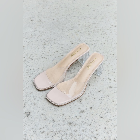 DDK Make Myself Clear Mule Block Heels - Picture 5 of 6